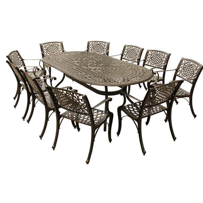 Ensemble de salle à manger Casillas, Bronze, Table, 10 chaises