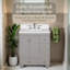 Meuble-lavabo 28 po avec lavabo Lavanti Depos - 100% bois massif de qualité supérieure, meuble-lavabo gris élégant avec meuble de rangement-988704060-988704049