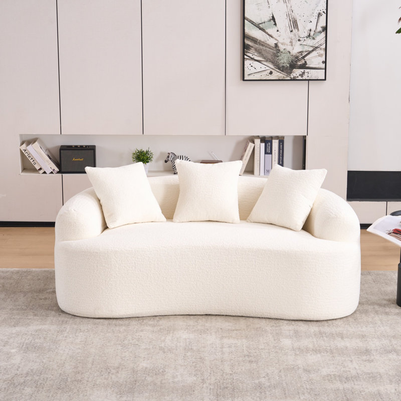 Canapé éponge incurvé Bony LY-025S, Blanc