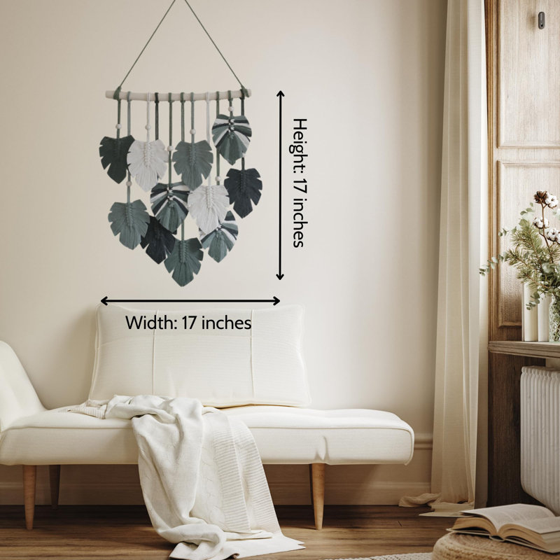 Boho Wall Decor - Large Macrame Wall Hanging - Boho Bedroom Decor - Tapestry For Bedroom - 17X23 Inches