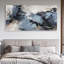 Abstrait, art mural noir, toile, bleu, gris, brun-1012304400