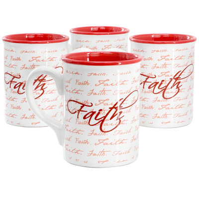 Ensemble de grandes tasses en grès 4 onces 4 pièces Trinx