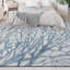 Abstract Area Rug in Turquoise/Ivory-1810130939