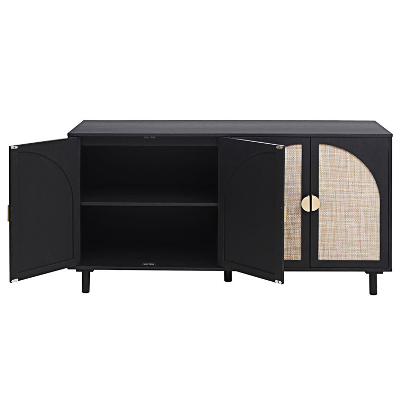 Buffet 4 portes, Noir
