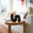 Stoneware Ceramic Vase with Sculptural Curved Shape and Ribbed Textured Design-308319678
