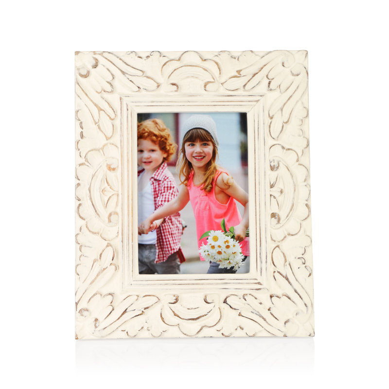 Kinley White Wood Picture Frame, 9.45" x 11.42"