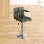 Caylee Swivel Upholstered Adjustable Height Bar Stool with Stainless Steel Frame-17936068