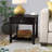 Pullman Contemporary 22" Square 1-Drawer End Table with Storage in Black