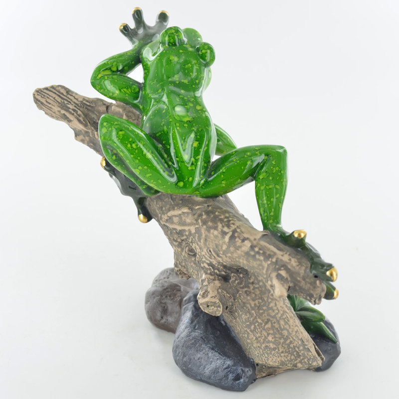 Amos Forest Frog on Branch Figurine