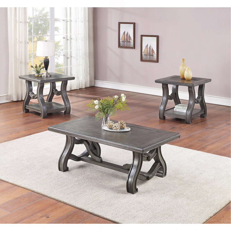 End Table With Open Shelf In Sliver