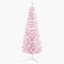 Arbre de Noël neige enneigé, arbre de Noël mince avec branches réalistes, rose-661327784
