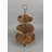 Rustic Round Wood Standing 3 Tiered Serving Tray