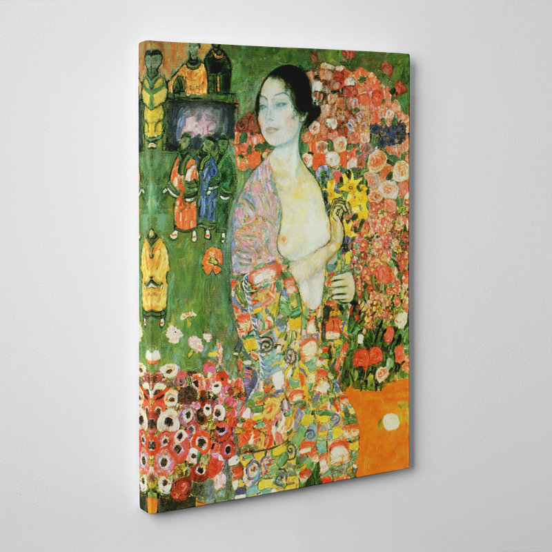 The Dancer by Gustav Klimt - Wrapped Canvas, 50cm H x 35cm W