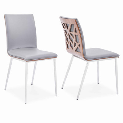 Varon modern Leatherette dining chairs, kitchen chairs, dinning chairs with Metal Legs -  Orren Ellis, 1468439686A6406CA4FE2CBDE1F2EE99