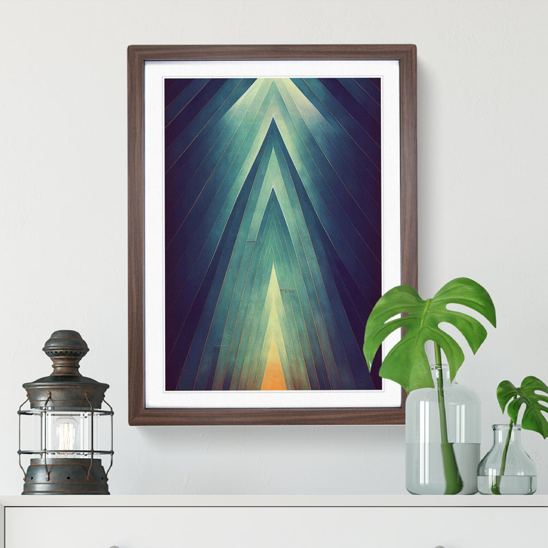Awesome Abstract Art No.1 - Wall Art, 46cm H x 34cm W x 2cm D, Walnut Framed