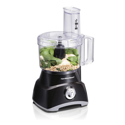 Hamilton Beach 8 Cup Food Processor and Vegetable Chopper, 2 Speeds, 450 Watts, Large feed chute, slice shred disk, chop blade Black, 70740G