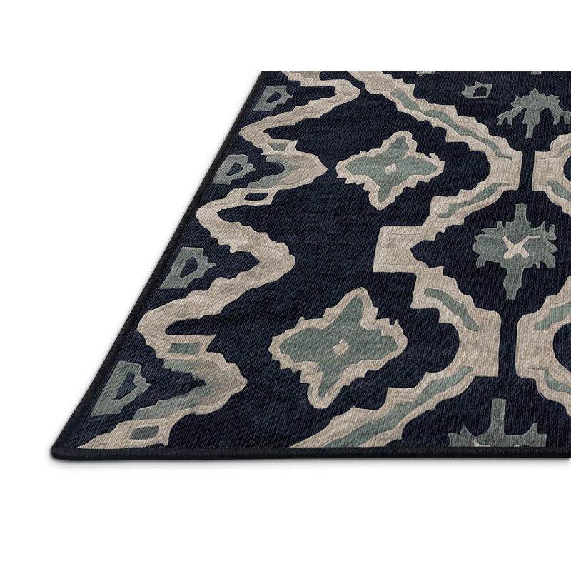 Machine Washable Gray Area Rug, Square 8'