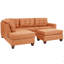 Ensemble de canapé modulaire réversible 3 pièces avec repose-pieds de couleur agrume-2089142737