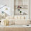 Couches désossées de 110,2 po x 62 po pour le salon, canapé modulaire incurvé avec 5 coussins, canapé en forme de L avec siège profond, mousse à mémoire de forme haute densité, aucun assemblage requis