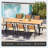 8-Person 94.49'' L X 42.12'' W Outdoor Dining Set with Aluminum Frame, Umbrella Hole and Armless Chairs-1150113727