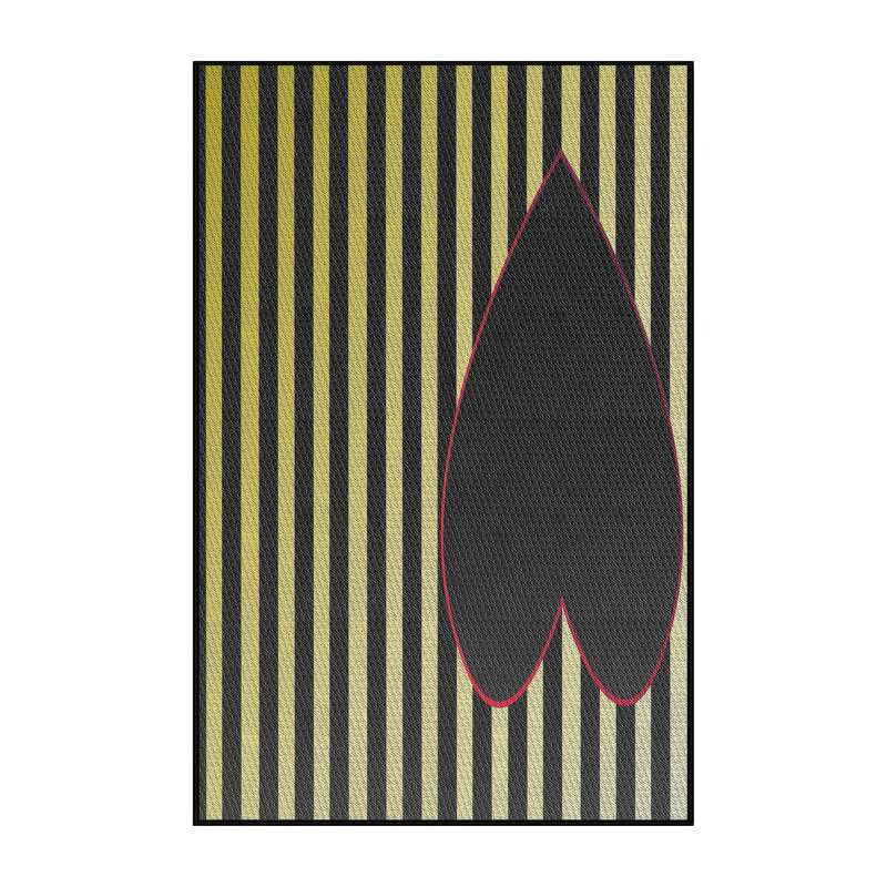 Tapis noir / vert Power Loom, Tapis de couloir 2 pi x 5 pi