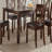 Rectangular Table Pu Upholstered Dining Chairs Transitional Dining Room Wooden Dining Set Furniture