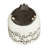 S/2 Ceramic 6/8" Scribble Footed Planter