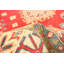 Tapis de bois one-of-kind-noué la 2010 gazni rouge 6 pi x 8 pi laine 10 po Hypoluxo