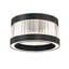 Empra, plafonnier, 16 po, noir mat, cristal transparent-579409791