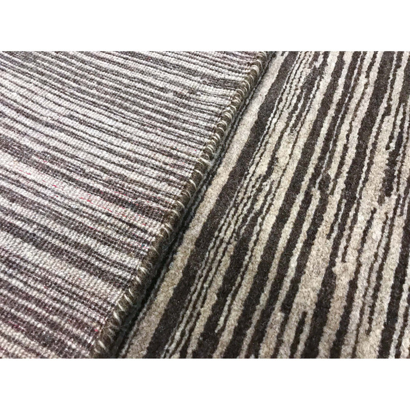 One-of-a-Kind Hand-Knotted High-Quality Gray/Beige Area Rug