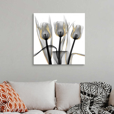 " Gold Embellished Tulips 4 " by Albert Koetsier Painting Print