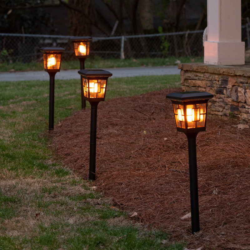 Matte Black Solar Powered Integrated LED Pathway Light