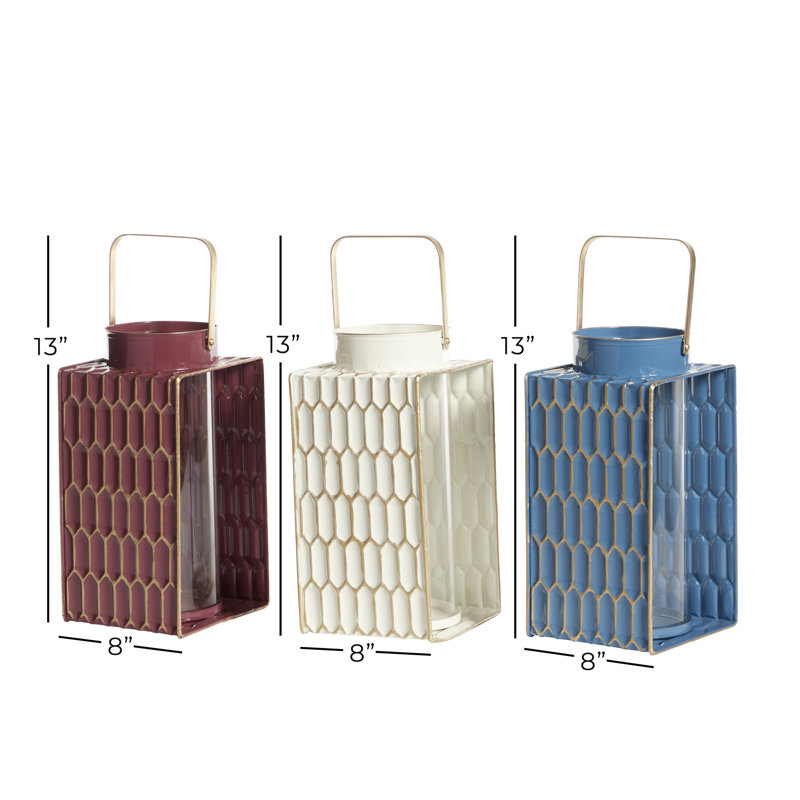 17.15'' H Glass Tabletop Lantern