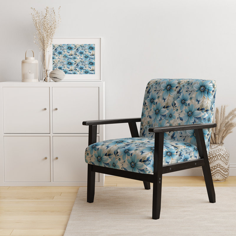 Motif floral bleu côtier Harmony