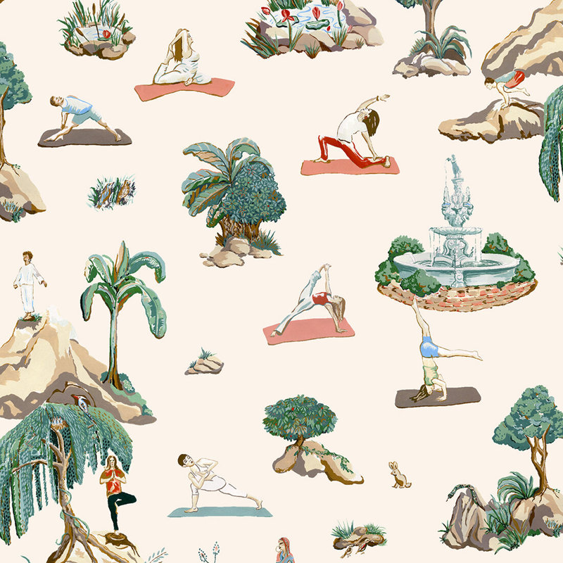 Forest Yoga, Natural, Paper