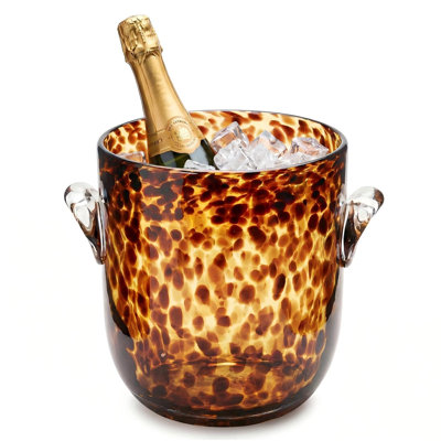 Seau à glace en verre, accessoires de bar pour la maison, cocktail, bar à vin, (écaille de tortue)