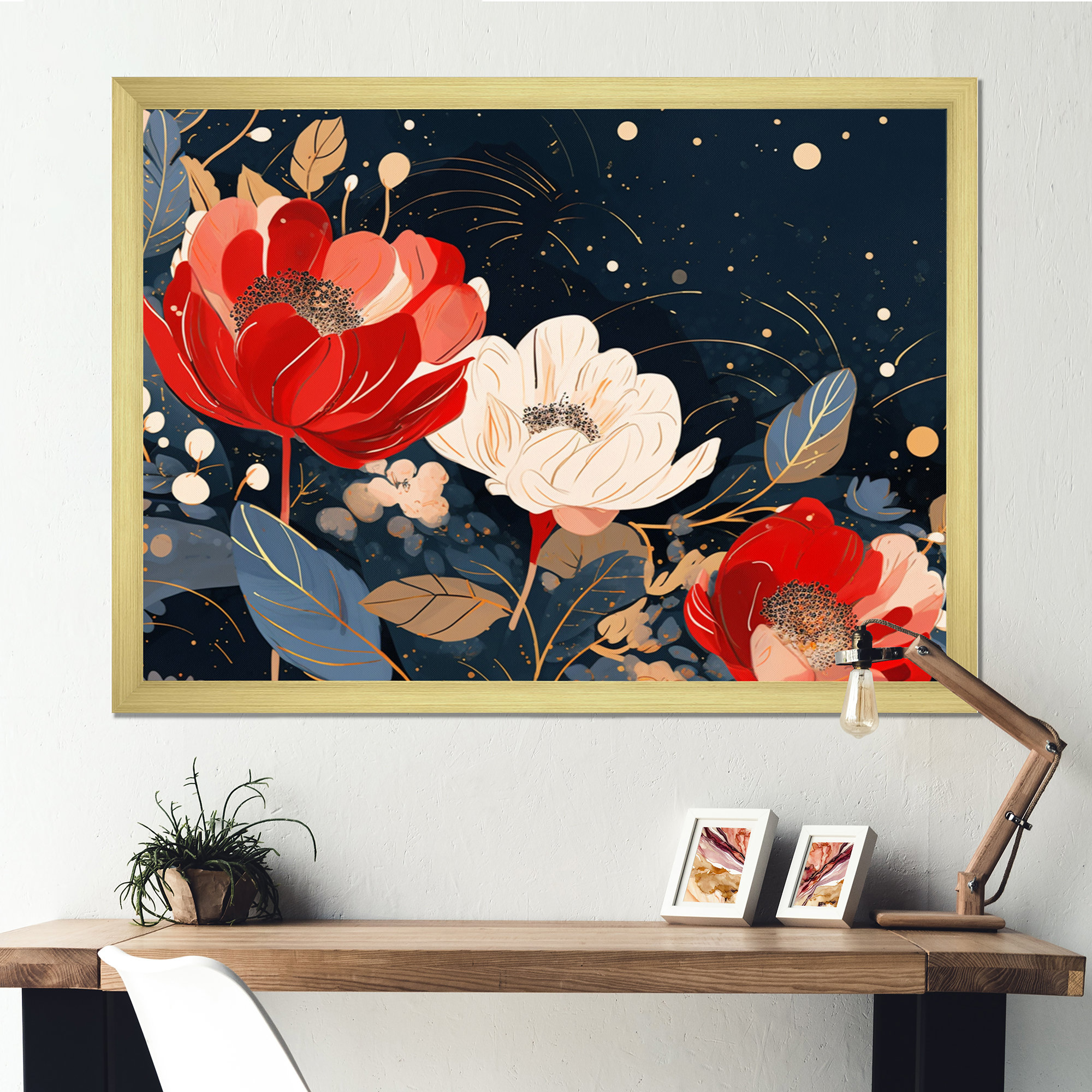 Red Barrel Studio Red White Harmony In Chaos On Canvas Print - Wayfair ...