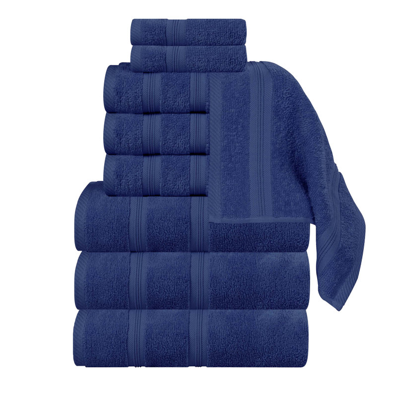 Ensemble de serviettes assorties en coton Smart Dry Zero Twist, Marine