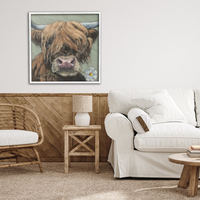 Giclée encadrée par Blossom Babe, Giclée encadrée blanc bord de mer, H 24 po x l 24 po