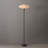 Roswell Torchiere Floor Lamp - Matte Black, Walnut, Washi Linen Shade, Black Marble Base, Dimmer Switch