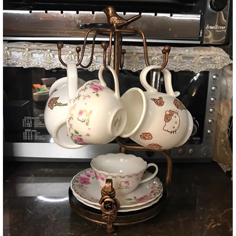 Paulfried Metal Mug Tree, 13.8" H x 6.5" W x 6.5" D, Brown