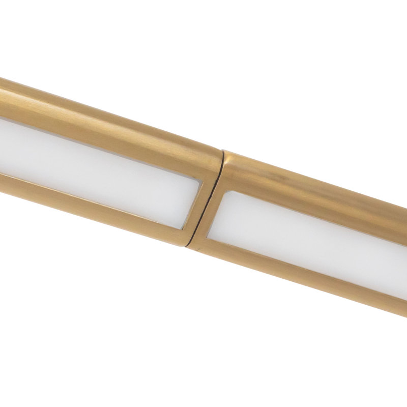 Thread 15-ft Gold dimmable LED Linear Pendant, 15-ft, Brushed Gold-UNV-010