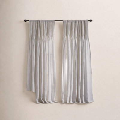 Ostre Linen Semi Sheer Curtain Single Panel