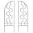 Montegut 48 in. H x 14 in. W Iron Arched Trellis Side Panel