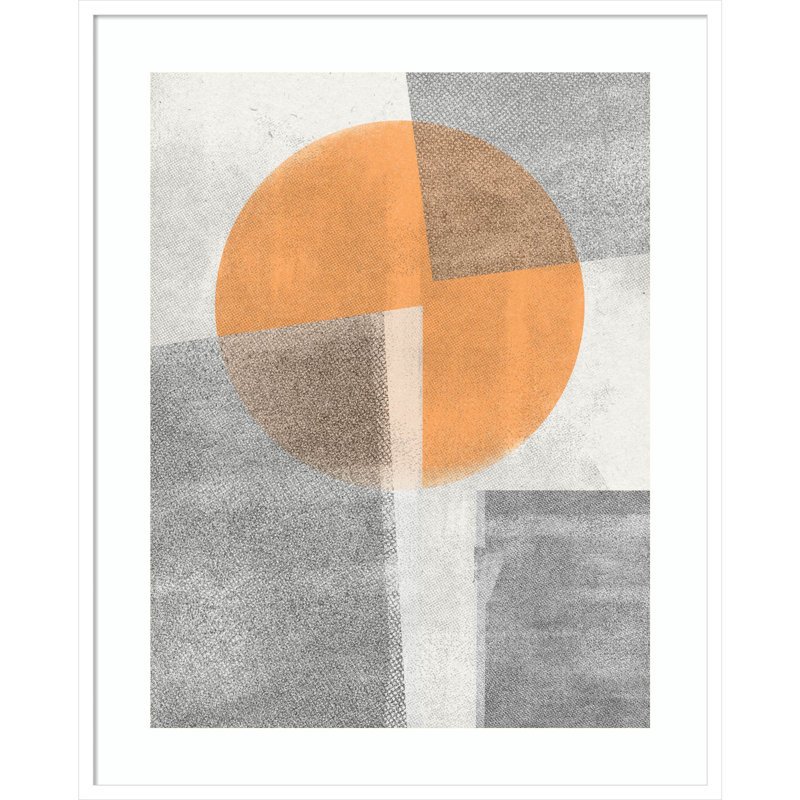 «Giese Paper Collage No 3» par le studio d'art mural MIUUS, reproduction d'art encadrée, Blanc, H 41 po x l 33 po