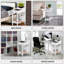 Table de bout de rangement Thasnim avec compartiment rabattable et tablette ouverte, table d'appoint étroite pour petits espaces, table de chevet moderne pour chambre à coucher, salon, vestibule - Organisateur compact-1819892896
