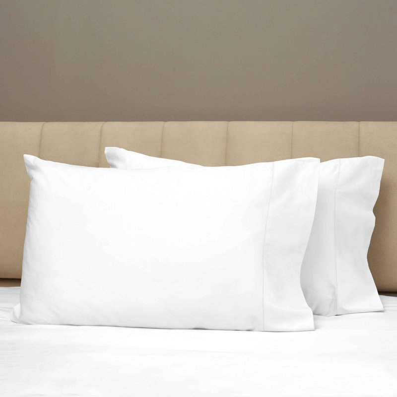 Raffaello Sateen Pillow Case, King Pillowcase, White