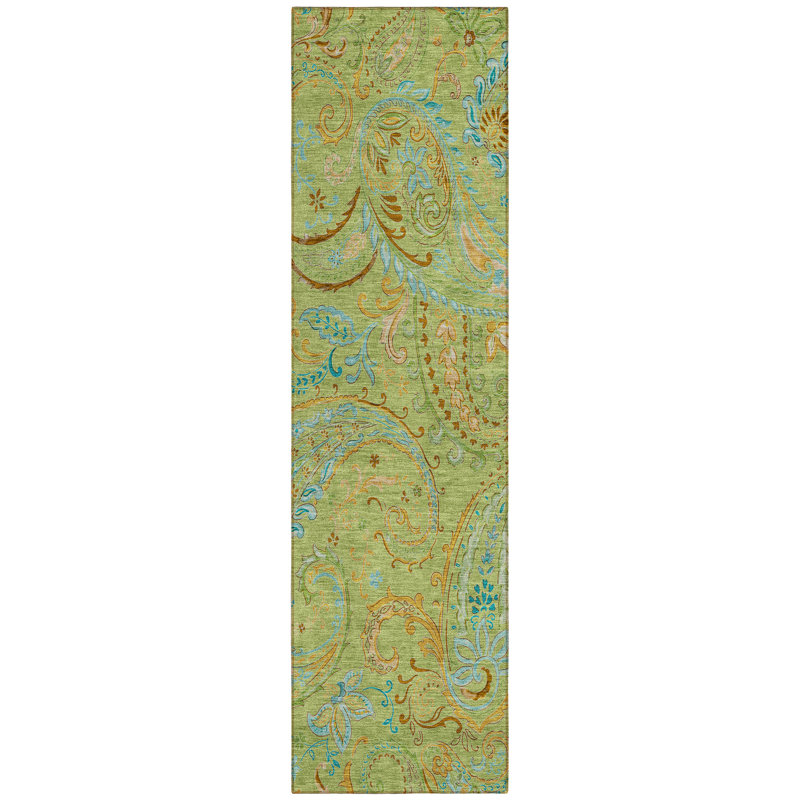 Tapis intérieur / extérieur Kinslee, Tapis de couloir 2 pi 3 po x 7 pi 6 po