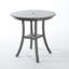 Ensemble bistro de patio en PEHD gris anthracite 3 pièces avec table ronde et 2 chaises