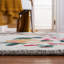 Tapis ivoire / rouge en laine touffeté à la main Akyrie-1962283998